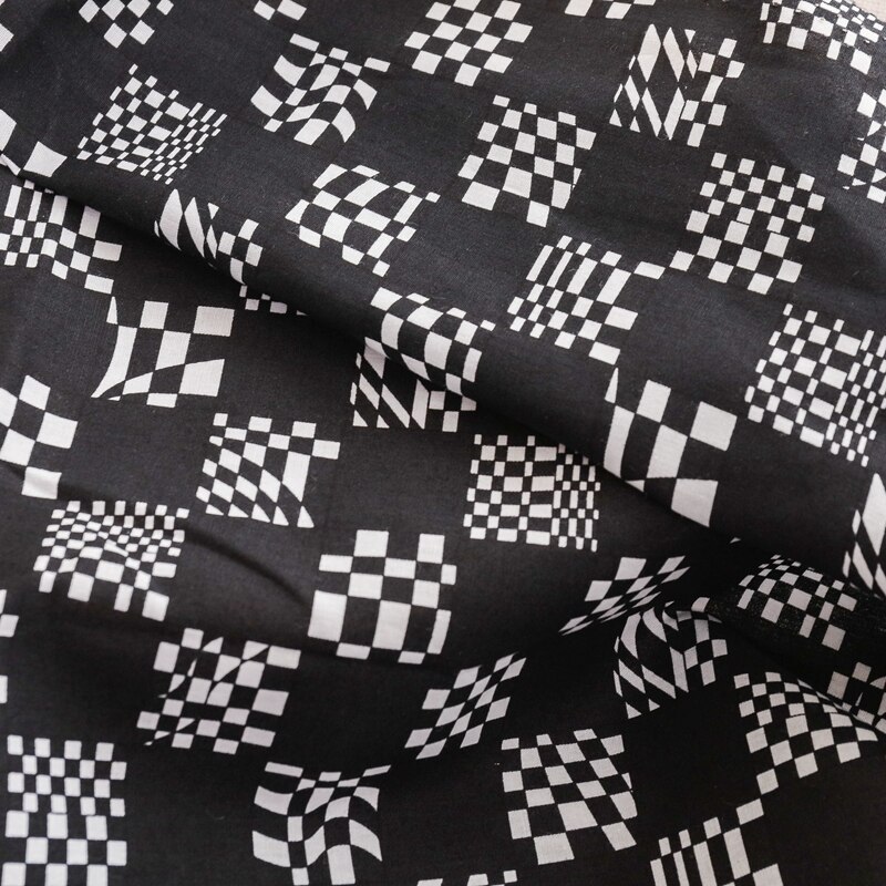 Tessuto estivo in cotone stampato comodo tessuto in popeline per abiti da uomo fai-da-te TJ1388