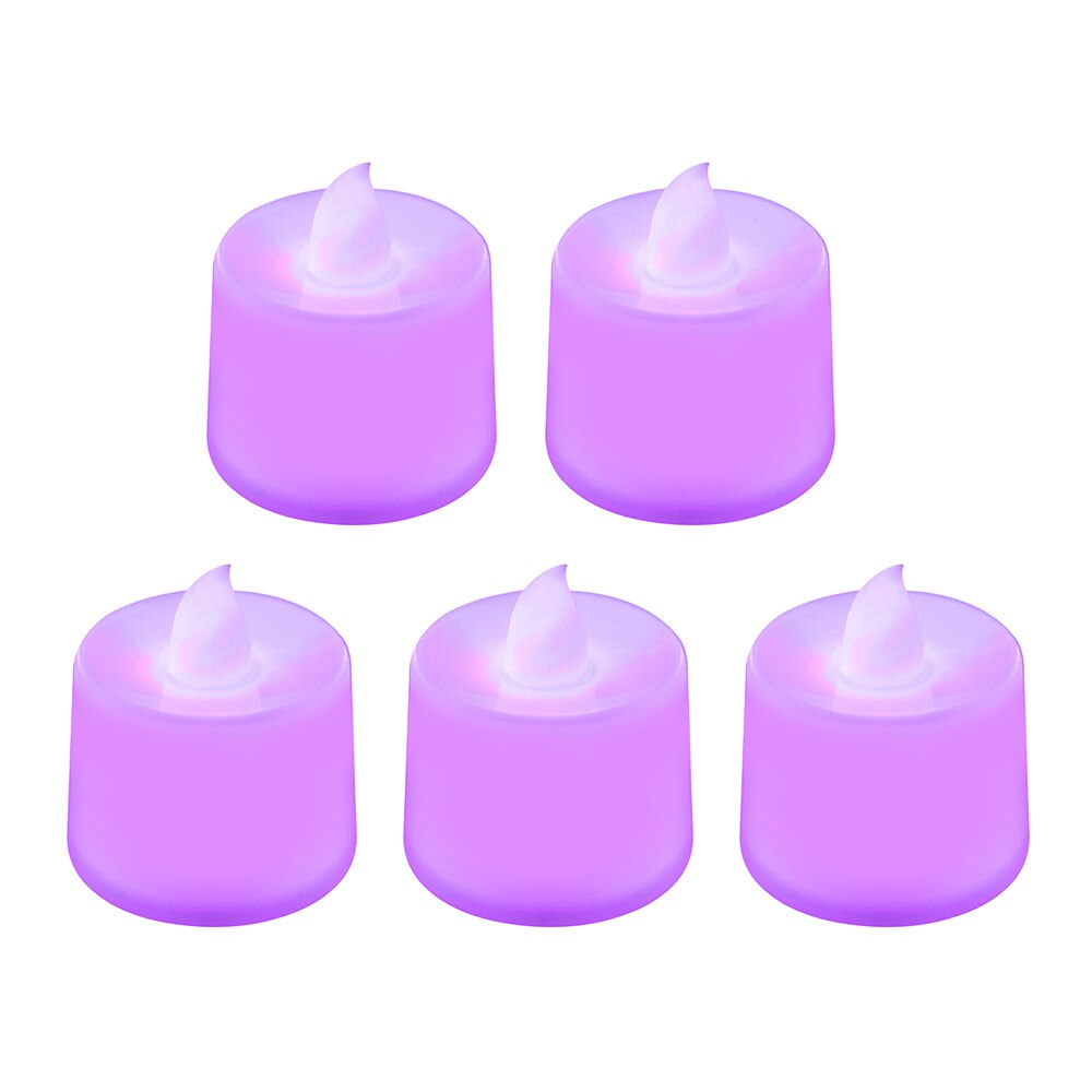 Bougie LED multicolore créative 1 pièce, Simulation de lampe couleur flamme bougie chauffe-plat maison mariage fête d&#39;anniversaire décoration de noël gargarisme