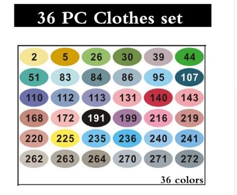 Finecolour-rotuladores de doble base, tinta a base de Alcohol, para bocetos artísticos profesionales, con bolsa, EF100, 240 colores: 36 Clothes set