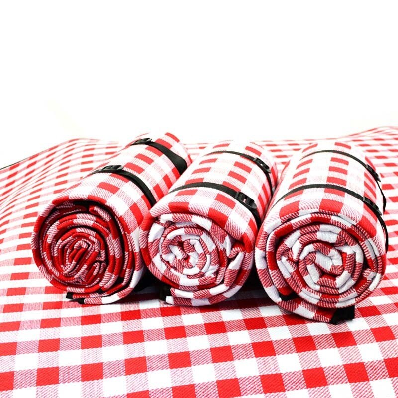Camping Beach Plaid Picnic Mat Outdoor Folding Moistureproof Waterproof Blanket Thicken Pad Breathable Soft Blanket Tourist Pad