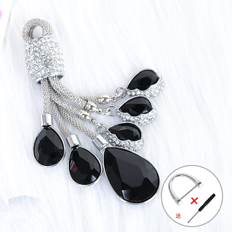 Smart nyckelskydd kristall diamant bilnyckel fodral lock nyckel skydd för hyundai  hb20 ix25 ix35 ix45 hb20 i10 i20 i30: Svart nyckelring