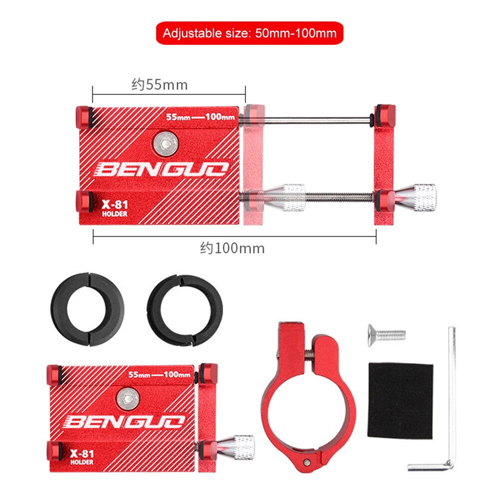 Support réglable de vélo en aluminium pour vélo et téléphone, pour GPS et Smartphone de G-81 à 3.5 pouces, Support réglable de fixation de vtt