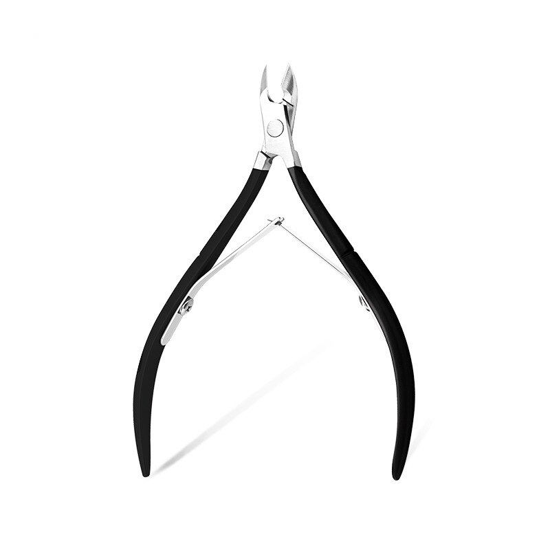 Taoye teemo Nail Cuticle Scissors Stainless Steel Manicure Pedicure Tools Rainbow colors Dead Skin Scissor Nipper Clipper Tools: black