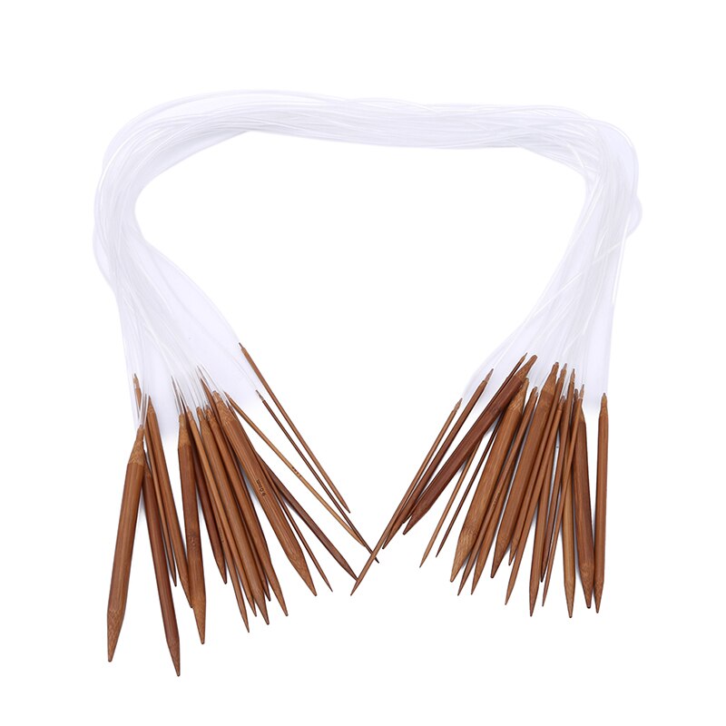 Multicolor tube 18size/set Bamboo Circular Crochet Knitting Needles Set HOME ACCESSORIES: 100cm white pipe