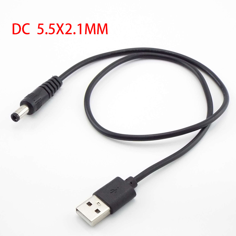 Cable de carga de puerto USB a CC de 1M, conector de enchufe CC 5,5x2,1 5,5x2,5 3,5x1,35 4,0x1,7 2,5x0,7mm, Cable de extensión de fuente de alimentación: Azul