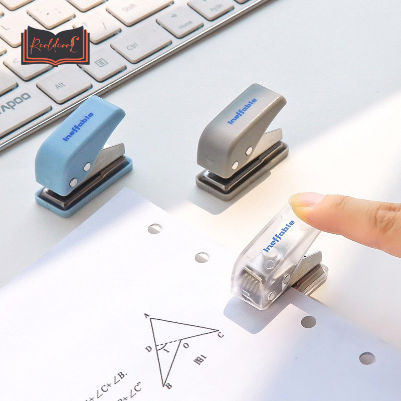 Mini Hole Punch Portable 6mm Pore Diameter Metal Single Handheld Hole Paper Notebook Binding Stationery Hole Punch Hand Tools