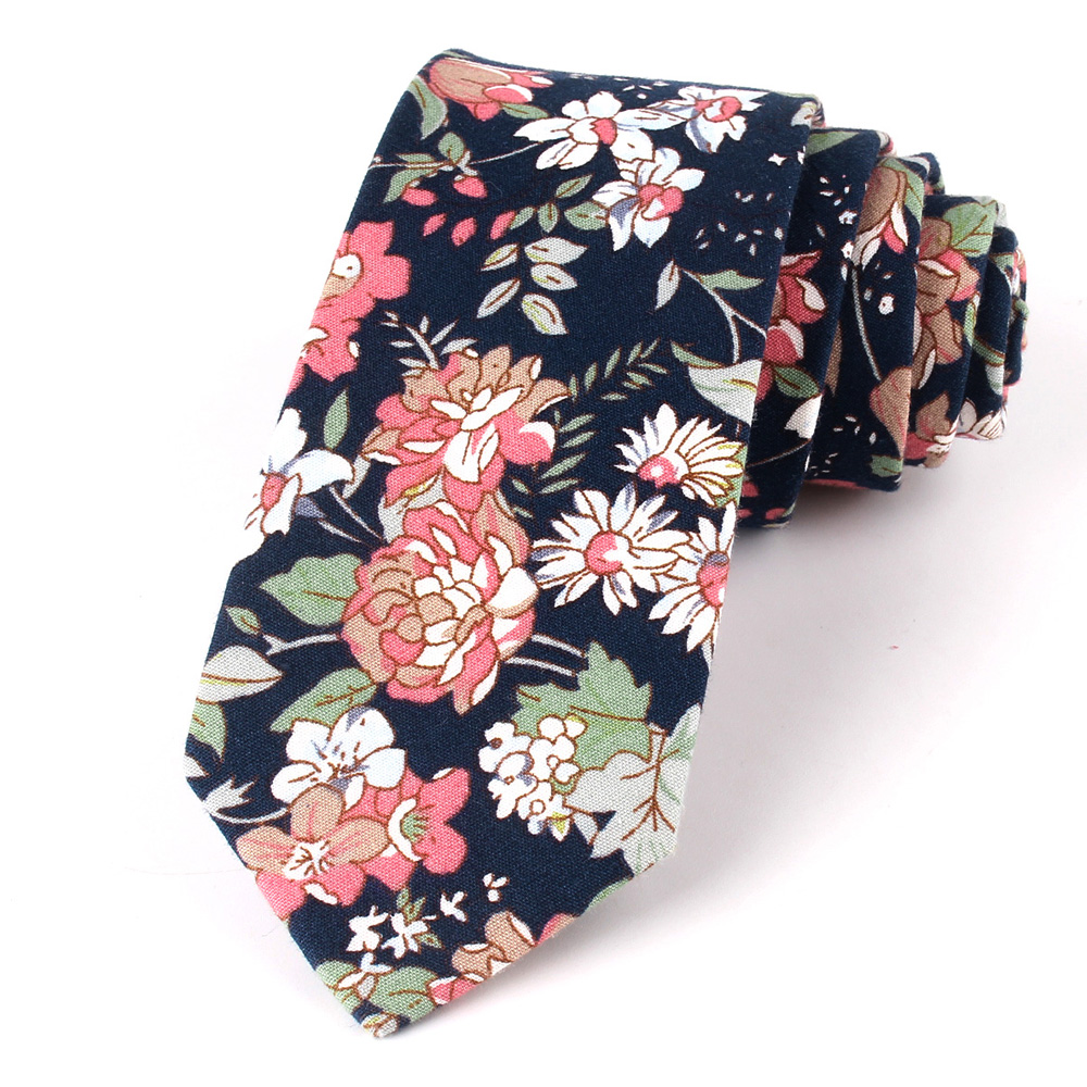 Print Skinny Neck Ties For Men Women Slim Cotton Tie For Boys Girls Suits Ties For Wedding Party Men's Necktie Gravatas