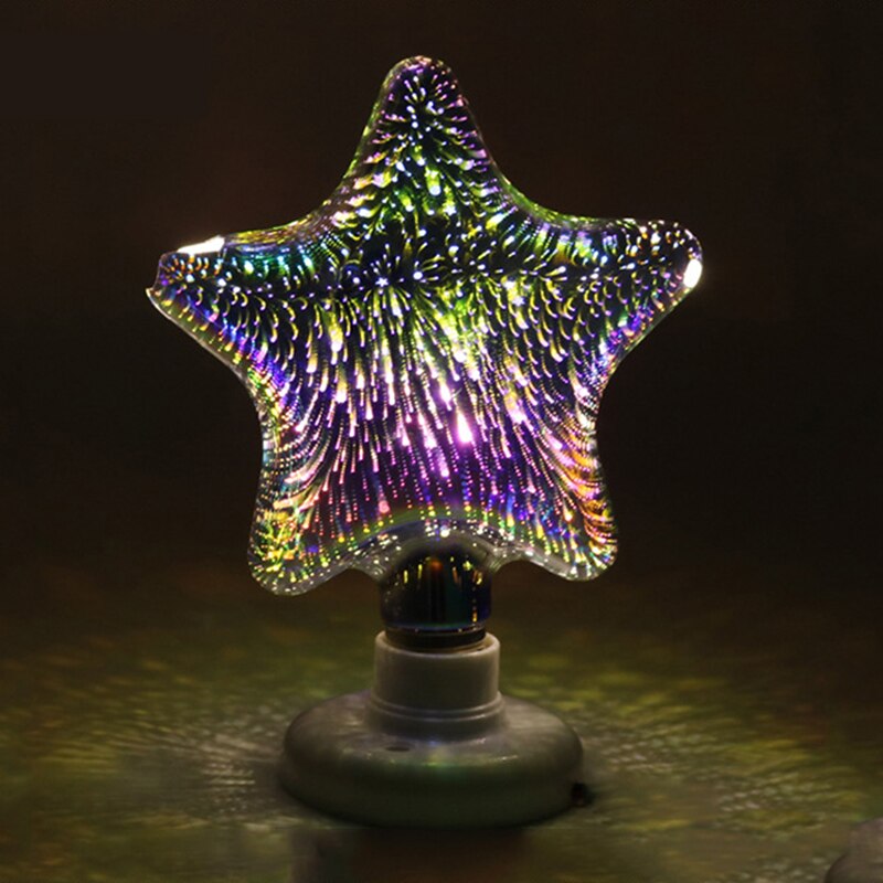 LED Edison Bulb E27 Bubble Linear Lamp 3D Decoration110V 220V E27 Lights Star Novelty Christmas Lamparas Energy LED Bulb