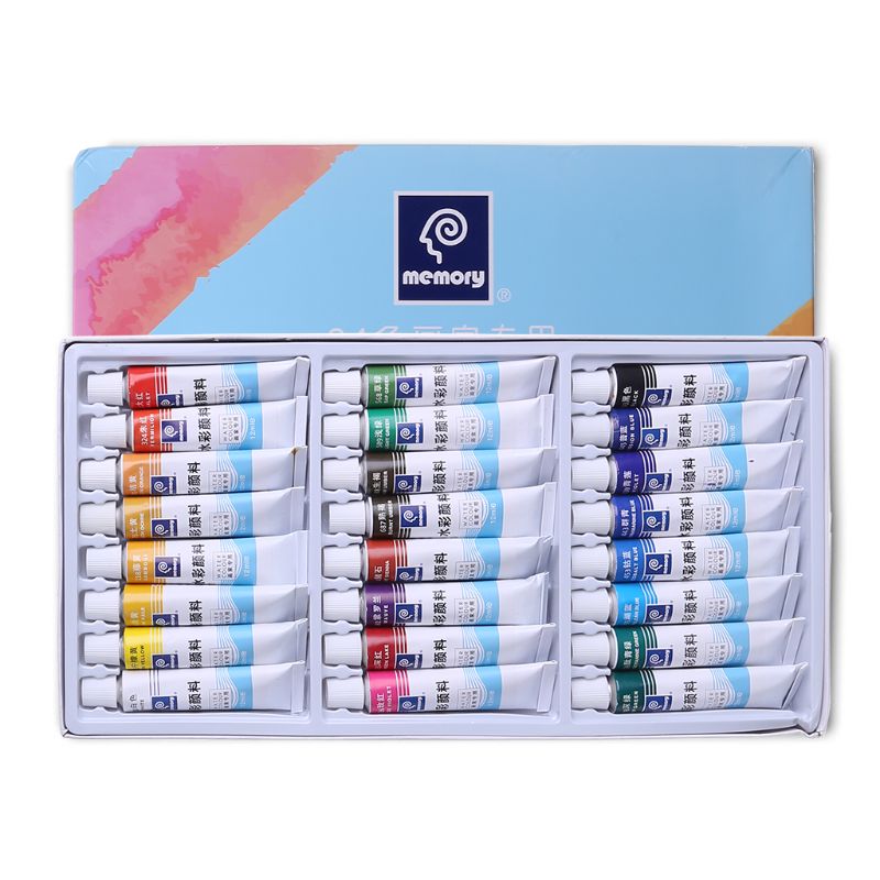 12ml 12/24 Color Acrylic Paints Set Hand Painted Wall Paint Artist Draw Painting Pigment