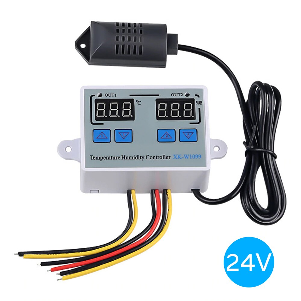 Dual Digital Temperature Humidity Controller Home Fridge Thermostat Humidistat Thermometer Hygrometer XK-W1099