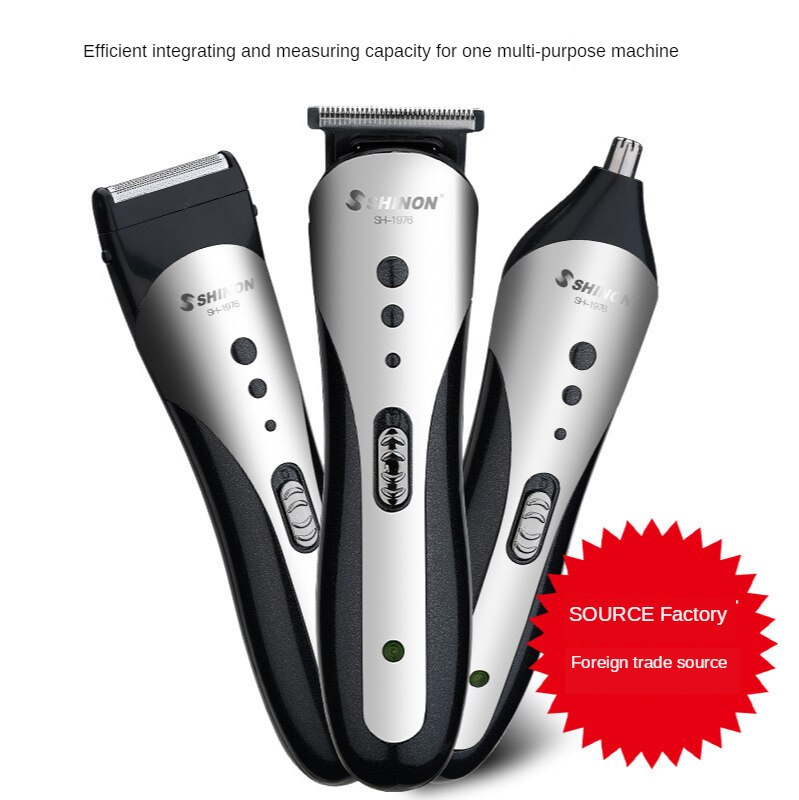 Cross Border Sales Multi-functional 3-in-1 Hair Clipper Household Electric Shaver Oil Head Electric Clippers Nose Hair Trimm