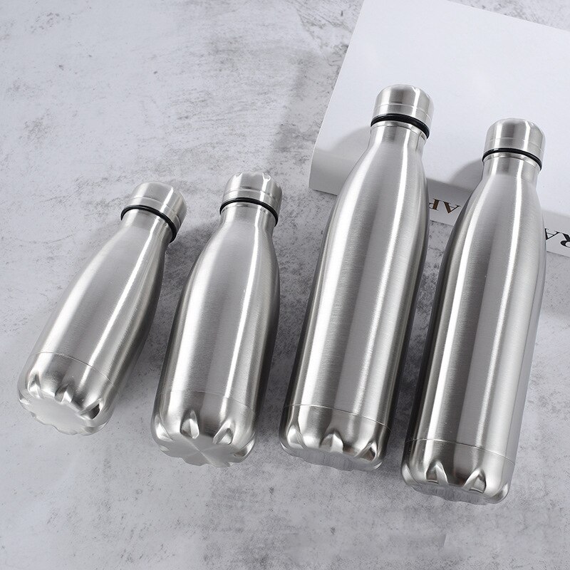 500/1000ml Stainless Steel Water Bottle Portable BPA free Water Drinking Bottle Gym Sports Cycling Drinkware Kids School