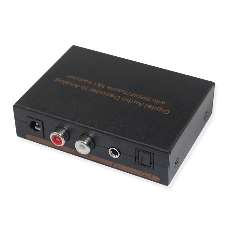 Digital o Decoder to Analog 3 Port Optical SPDIF Toslink to L/R RCA 3.5mm Stereo 3X1 Switcher Adaptor