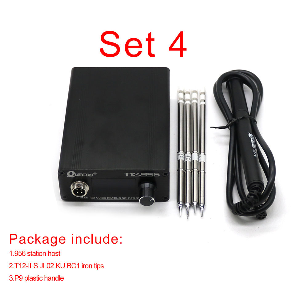 STC T12-956 stacja lutownicza lutownica elektroniczna OLED stacja cyfrowa T12 lutownica końcówka z T12-P9 uchwyt bez wtyczki: Niebieski