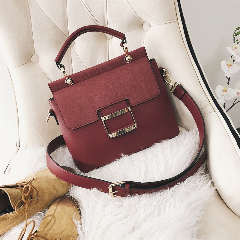 Femmes Sac Vintage sacs à bandoulière boucle en cuir sacs à main bandoulière sacs pour femmes célèbre printemps Sac Femme: Rouge