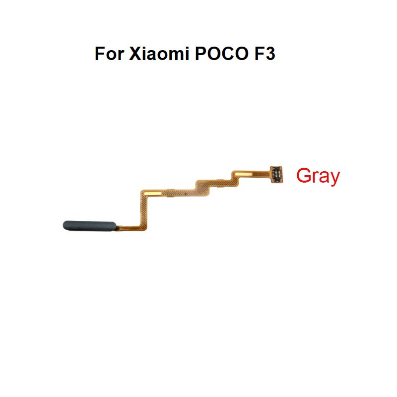 Original For Xiaomi Poco F3 Fingerprint Sensor Touch ID Scanner Ribbon Connector Home Button Menu Flex Cable: Gray