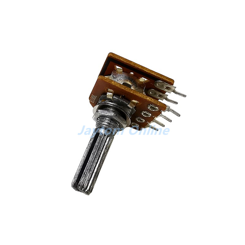 1pc-poliges Audio--lautstärkepotentiometer mit -148 schaltern, 8- Stifte mit mittelabgriff ,  b50k b100k 20mm 25mm pflaumenachse