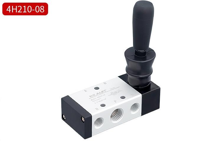 Air Valve Switch Manual Hand Wrench 4H210-08 4H310-10 4H410-15 Pneumatic Control Pull 1/4" 2 Position 5 Port Plate Reversing: 4H210-08