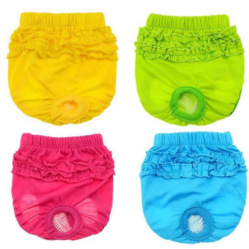 Huisdier Kant Fysiologische Broek Antibacteriële Hond Luier Wasbare Meisje Hond Menstruatie Ondergoed Korte Sanitaire Duurzaam Pet Shorts