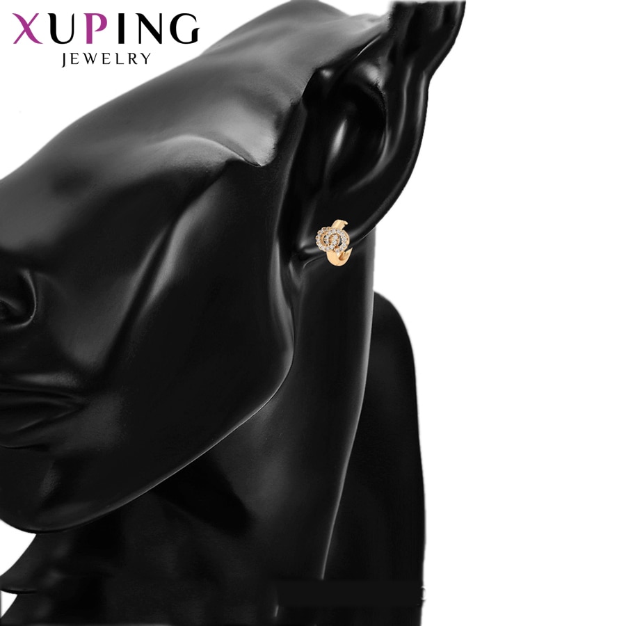 Xuping Europäischen Stil Band Ohrringe Temperament Synthetische Zirkonia Neue Arriavl Schmuck 81103