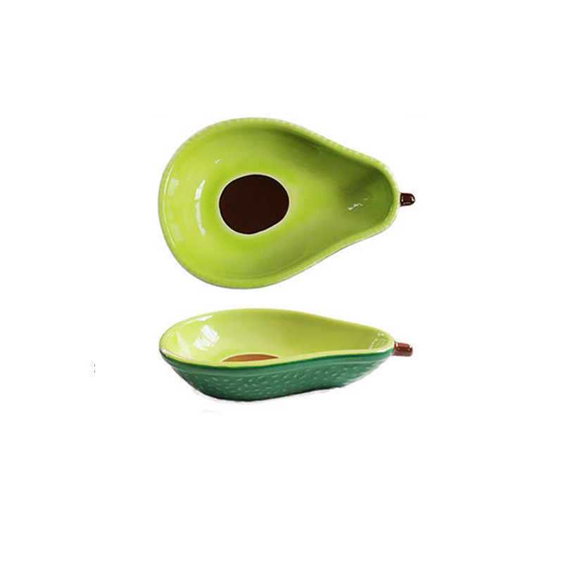 Ceramic Avocado Bowl Butter Fruit Plate Fruit Salad Soup Bowl Butter Fruit Dishes Home Dinnerware Set