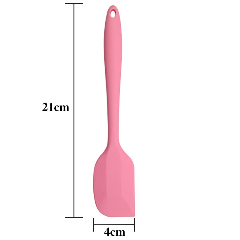 Accesorios de cocina, espátula de silicona antiadherente, espátula para crema, mantequilla y tartas espátula para mezclar masa, utensilios para pasteles: Pink