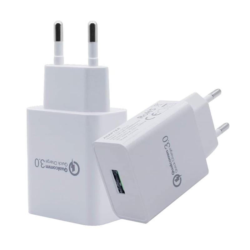 Chargeur rapide QC 3.0 18W 3A adaptateur chargeur sans fil pour IPhone 11 Pro XS Max XR X Samsung S9 S10 S20 Plus prise de Charge Usb rapide