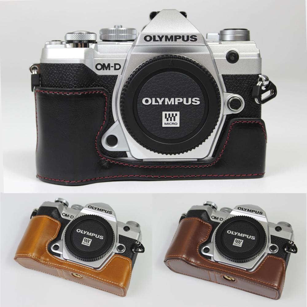 Lederen Bescherm Half Camera Case Grip Voor Olympus OM-D EM5 Iii/E-M5 Mark Iii