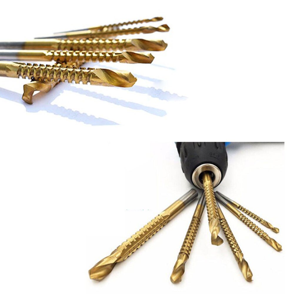 1 pièces titane plaqué bois crantée perceuse fente scie ligne de forage foret HSS