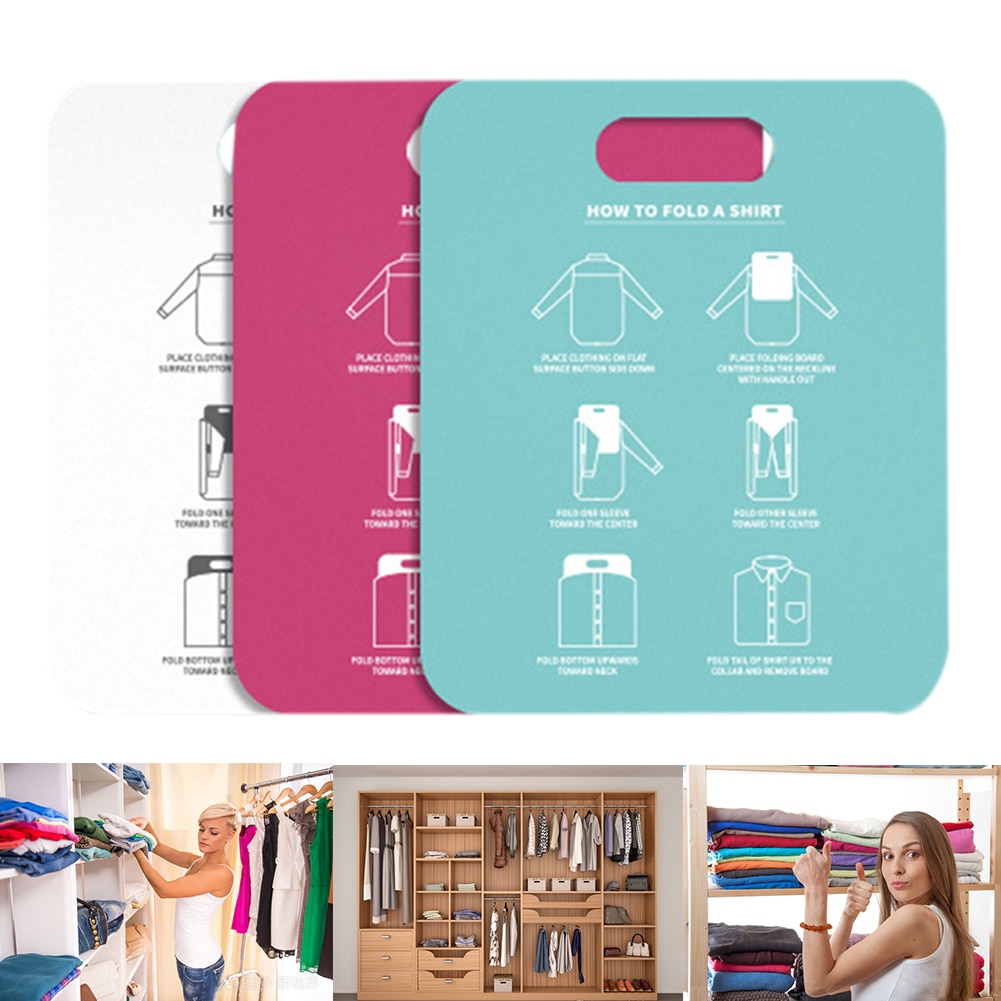 Clothes Folding Board T Shirts Folder Easy and Fast for Kid To Fold Clothes Folding Boards Laundry Folders Garment Board Plastic