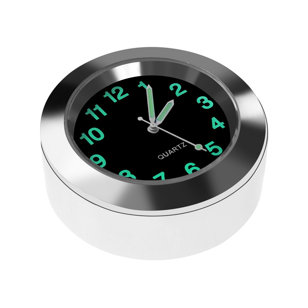 Waterproof Watch Clock Bicycle Motorcycle Handlebar Black/Silver Clock Quartz Watch For Davidson Harley Honda Yamaha Kawasaki: silver