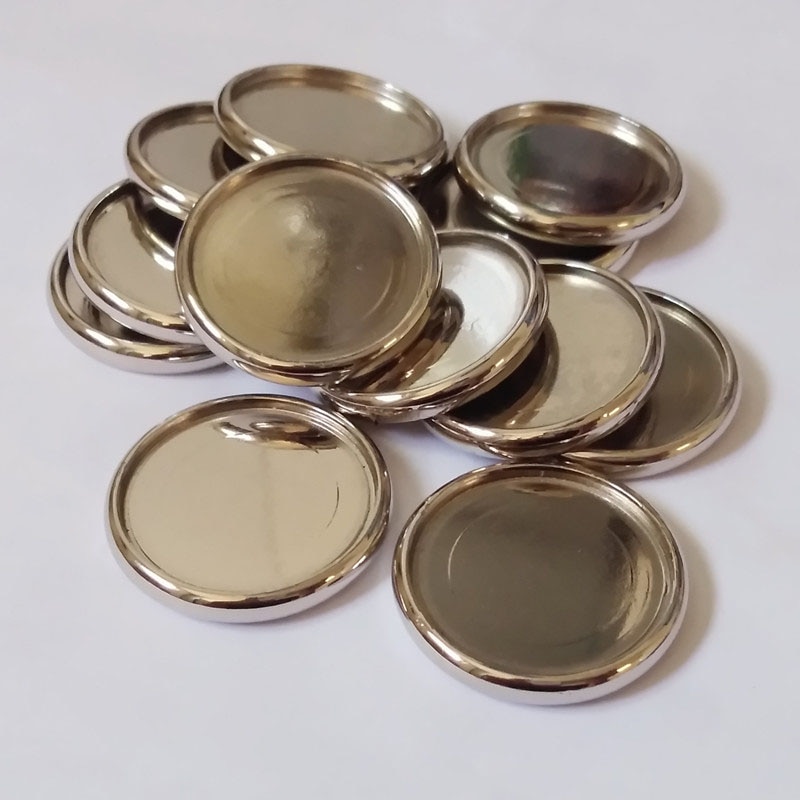 35mm 20 stuks notitieboek losbladig knoop paddenstoelgat knoop schijf gesp handboekbindring plastic accessoires: Zilver