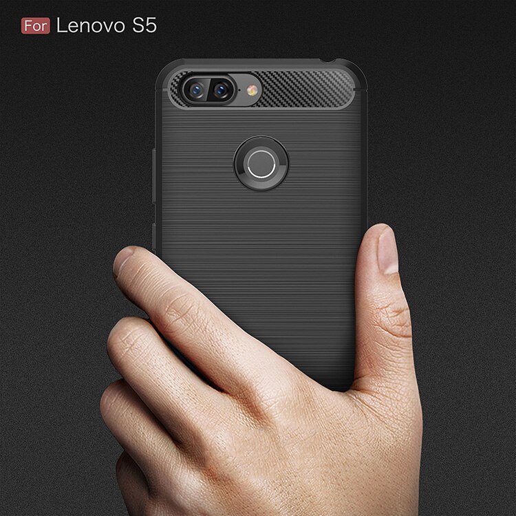 Voor Lenovo S5 Carbon Fiber Cover Anti Klop Silicone Soft TPU Geborsteld voor Lenovo S5 K520 K8 NOTE Z5 Case