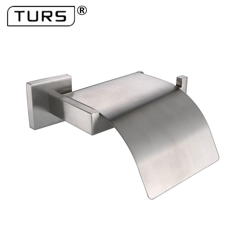 Brushed Finish SUS 304 Stainless Steel Bathroom Hardware Set Paper Holder Toothbrush Holder Towel Bar Bathroom Accessories: Shell paper holder