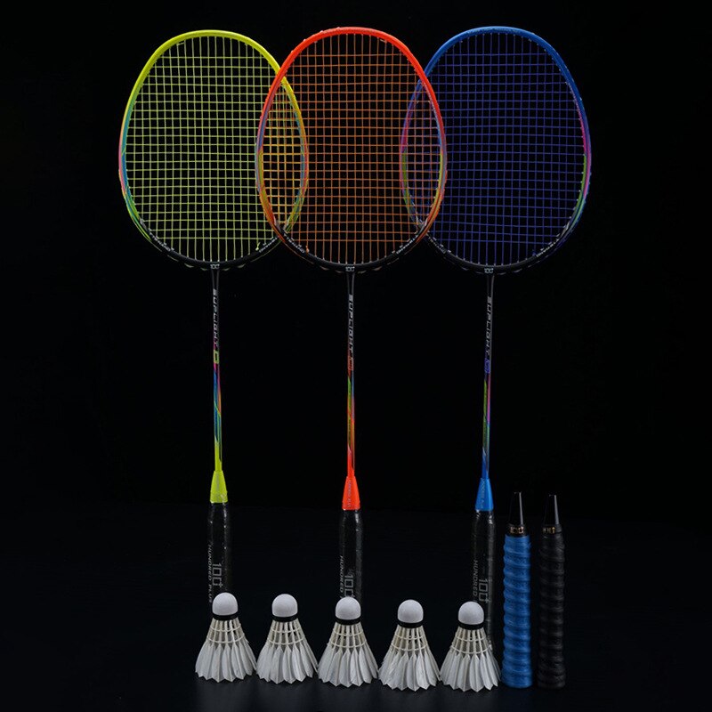 Full Carbon Fiber Strung Badminton Rackets Competition Training Racquet Speed Sports For Adult -40