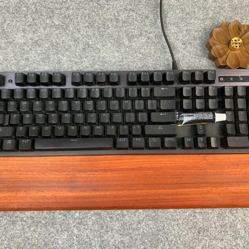 Black Walnut Mechanical Keyboard Wrist Rest Custom Gaming 60 75 87 98 104 Keys Ergonomic Thickened Rounded Corners Hand Rest