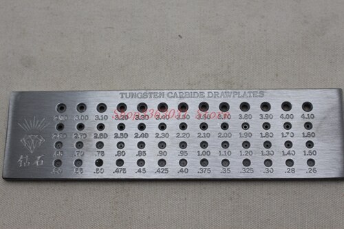 Tungsten Carbide Wire Drawplate for Jewelry Making Round Shape Drawplate: 0.26-4.1mm