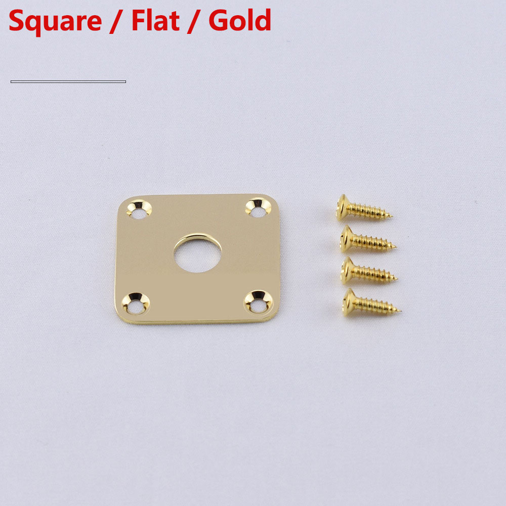 【Made in Japan by GOTOH】 Flat / Curved Stainless Steel Jack Plate For Electric Guitar Bass: SF-GD 1 Piece