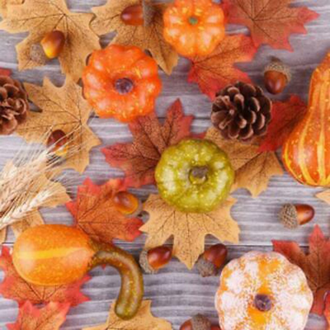 Kunstmatige Pompoen Prop Mini Pompoen Diy Kalebas Acorn Bessen Esdoornblad Voor Halloween Thanksgiving Thuis Oogst Decoratie