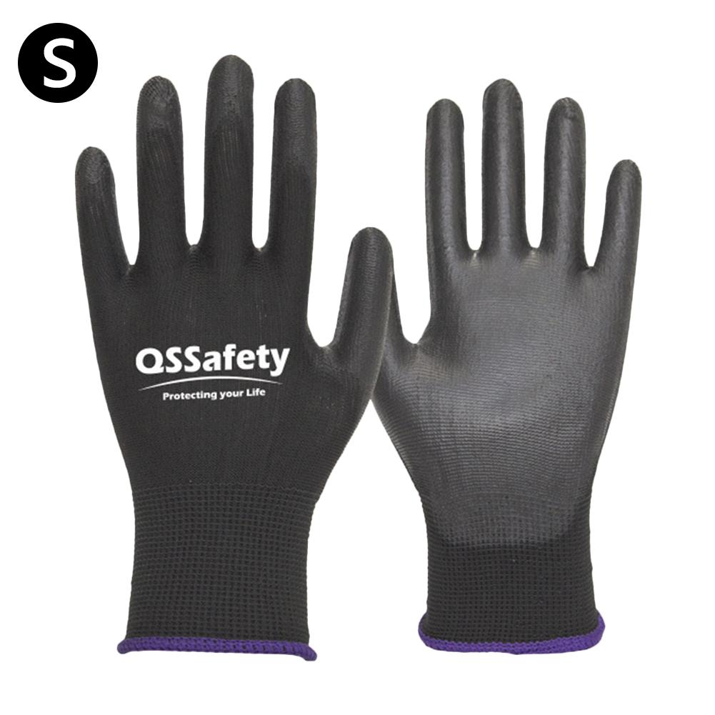 Guantes de jardín jardinería guantes de caucho de nitrilo resistente al desgaste rápido y fácil para cavar y planta de guantes para cavar la plantación de herramienta de jardín: Black S