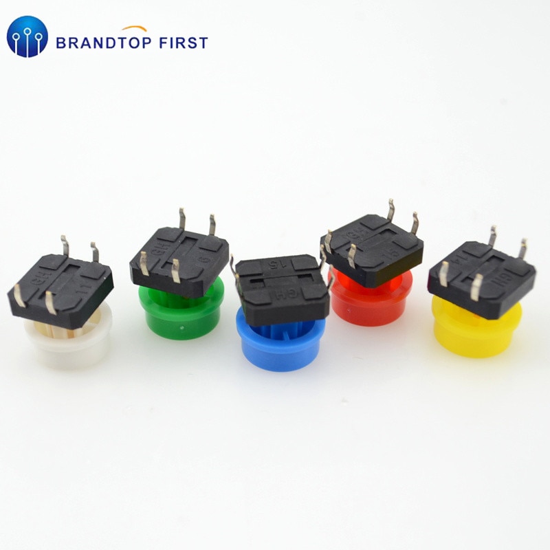 12x12x7.3 mm Tactile Switches Yellow Square Push Button Tact Switch 12*12*7.3 mm Micro Switches