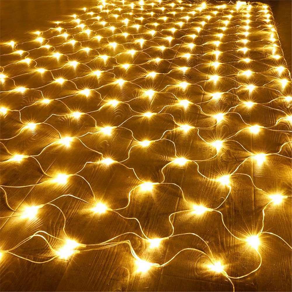 LED Net Mesh Fairy String Light Garland Window Curtain Christmas Fairy Light Wedding Party Garland Light: changeable / X