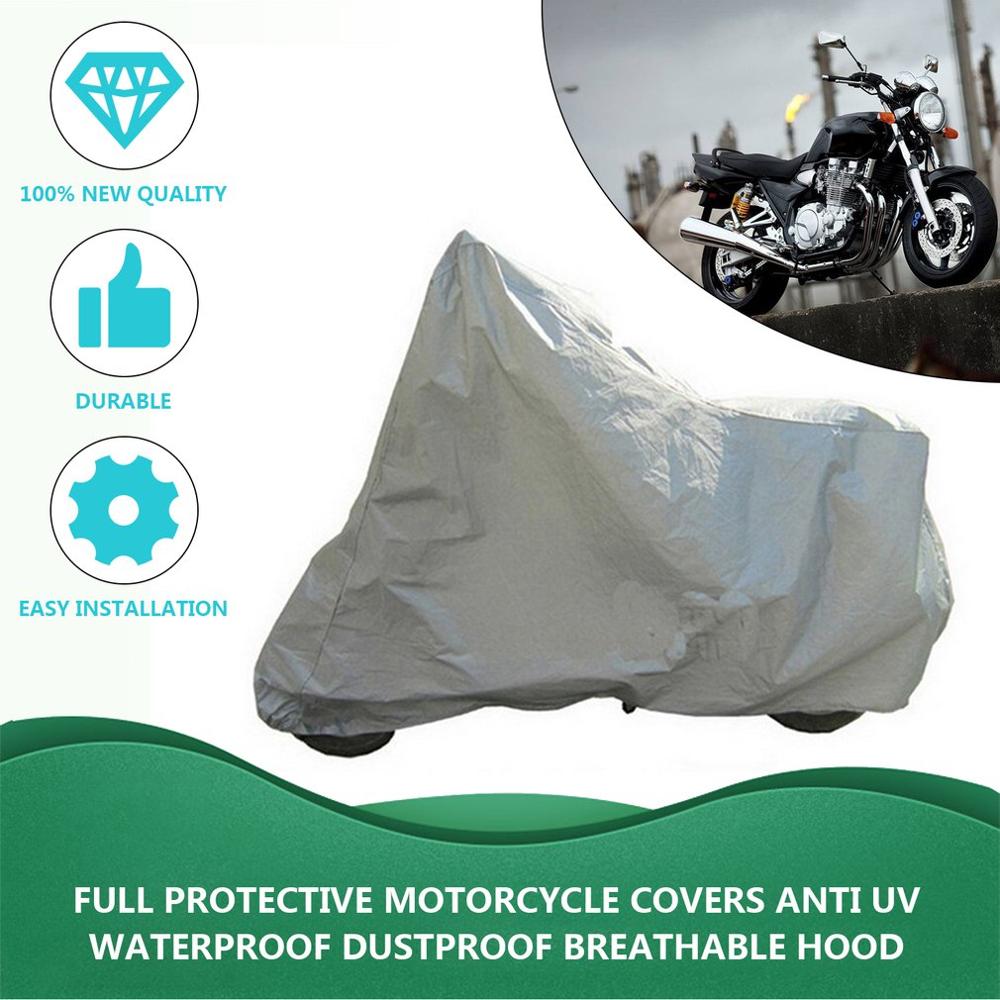 Fuld beskyttende motorcykelovertræk anti uv vandtæt støvtæt regnbelægning motorcykel åndbar hætte udendørs indendørs telt