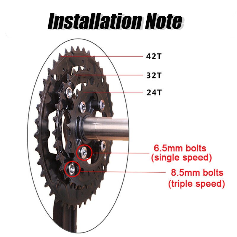 ELYON MTB 104BCD Chainring 64BCD 24/32/42T Bicycle Chain Ring 3X10S Triple Crankset Road Bicycle Mountain Bike Crank Cycle Parts