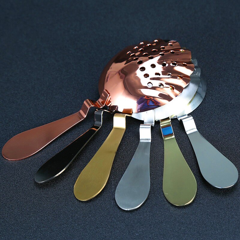 DEOUNY-colador de hielo Julipu de concha especial para taza mezcladora, filtro separador de hielo para barman, herramientas de barra
