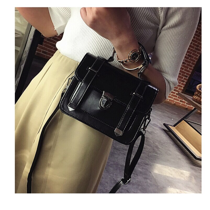 Vintage Women Small Square Bag Girls Handbags Retro Shoulder Bag Messenger Bag Crossbody Phone Bag