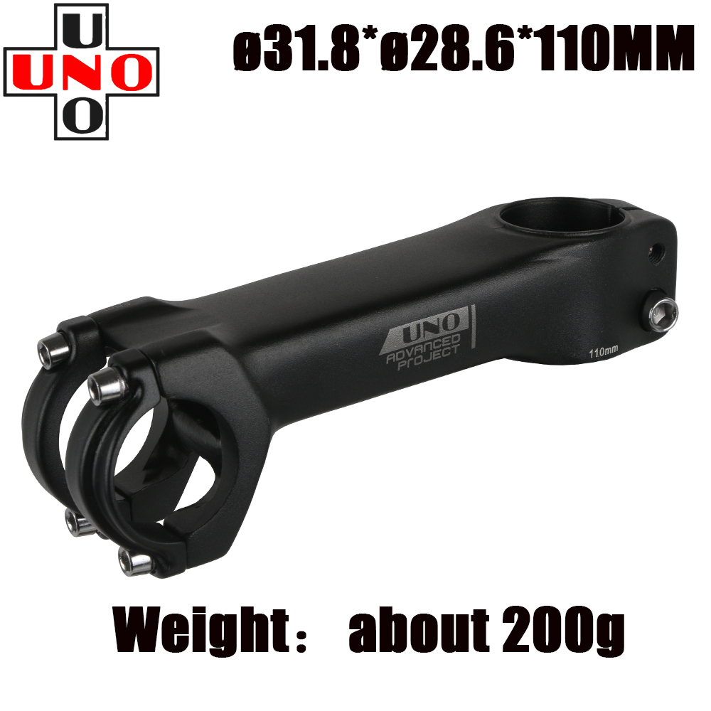 Uno cykelstam ultralätt racercykelstam gaffel -7 grader 28.6mm 31.8mm 70/80/90/100/110/120mm mountainbike cykel kalloy: Lila
