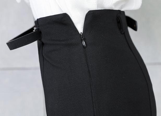 Falda de sirena larga para mujer, falda de trompeta a la cadera, , con cinturón gratis, 2XL talla grande, color negro, Vintage, Primavera