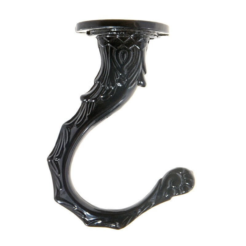 Swag loftkroge 2/4 stk julekrans kroge til hængende planter hjem kraftig cellekrog med hardware sæt loft: Stor 2 stk / Sort