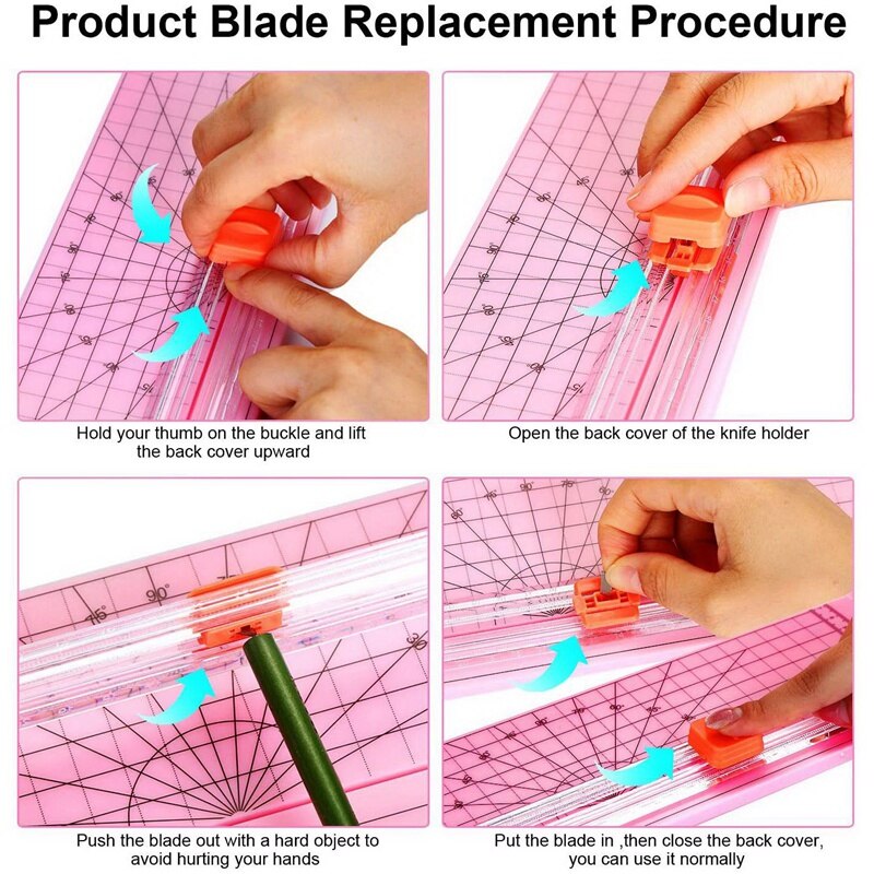 Paper Cutter 12inch A4 Paper Trimmer with Automatic Security Safeguard for Scrapbooking Home Office and Picture